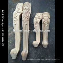 Pieds de meuble en bois sculpté, pieds de table de bonne qualité